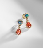 Suzanne Kalan Doublet 18kt gold drop earrings with gemstones