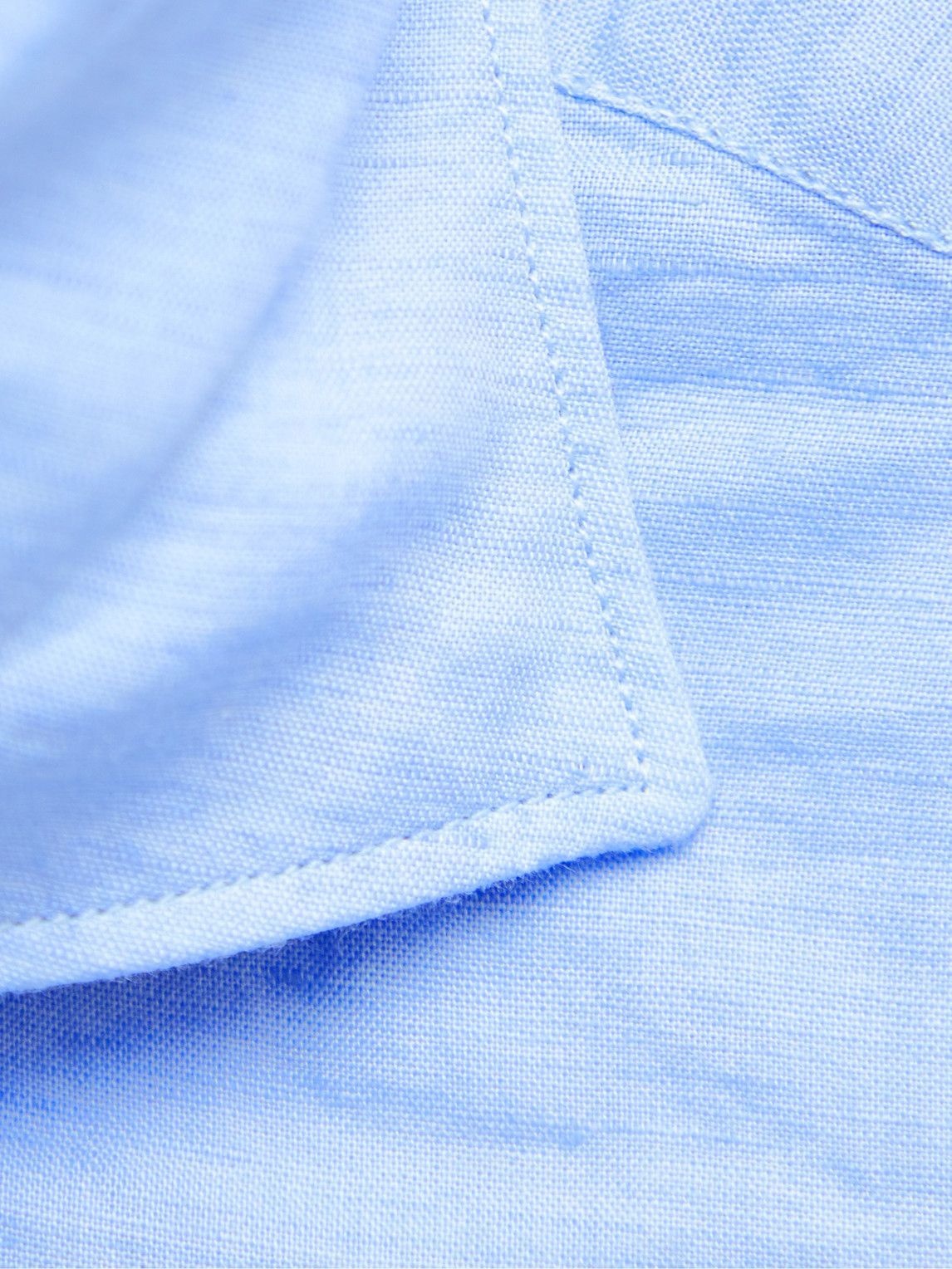 Connolly - Finamore 007 Cutaway-Collar Linen Shirt - Blue Connolly