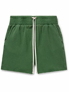 Les Tien - Yacht Straight-Leg Garment-Dyed Cotton-Piqué Drawstring Shorts - Green