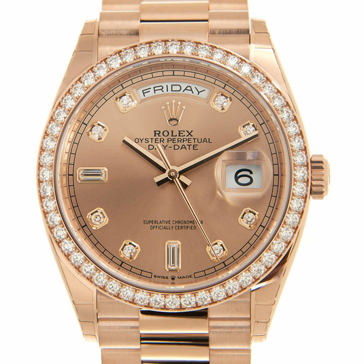 Photo: Rolex Day-Date 36 Rose Diamond Dial Automatic 18kt Everose Gold President Watch 128345PDP