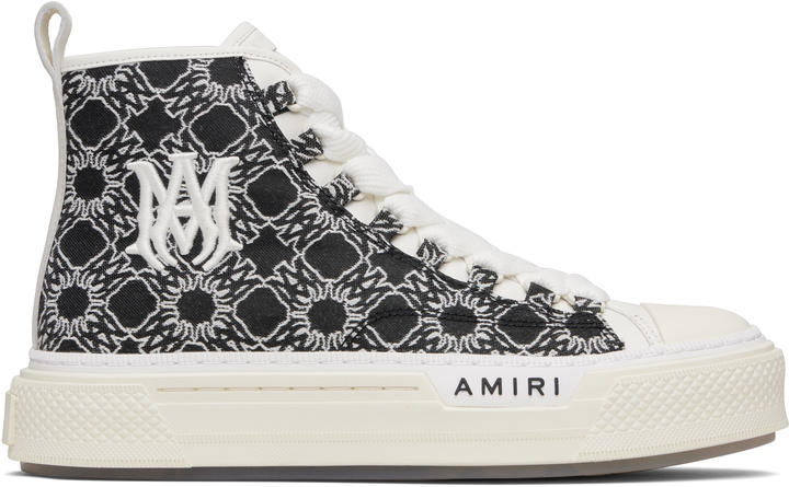 Photo: AMIRI Black & White MA Quad Court Hi Sneakers