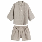 Deiji Studios Women's 03 Linen Set in Haze Blue