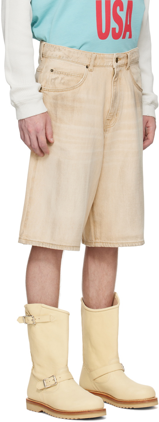 GUESS USA Tan Vintage Denim Shorts