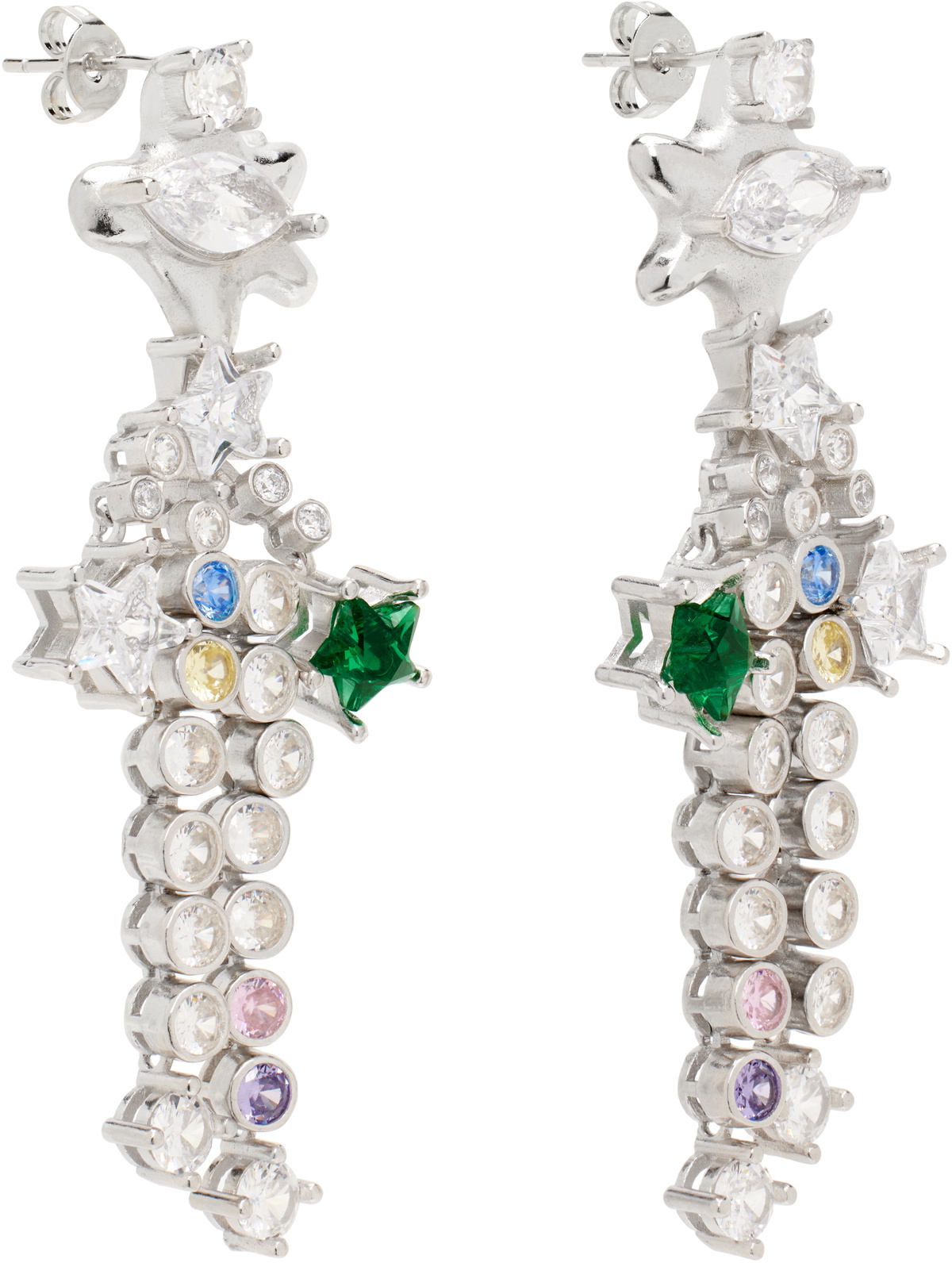 Collina Strada Silver Stella Dangle Earrings