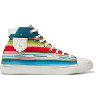 Saint Laurent - Striped Jacquard High-Top Sneakers - Multi