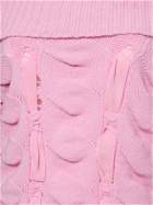BLUMARINE - Knit Rib Off-the-shoulder Sweater