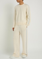 Casablanca Crew-neck Wool and Cashmere-blend Jumper Cream