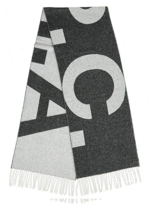 Photo: Logo Jacquard Scarf in Grey