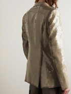 Rick Owens - Fogpocket Neue Alice Sequined Cotton-Gauze Suit Jacket - Brown