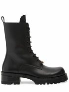 VERSACE - 35mm Leather Combat Boots