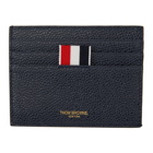 Thom Browne Navy 4-Bar Stripe Note Compartment Card Holder