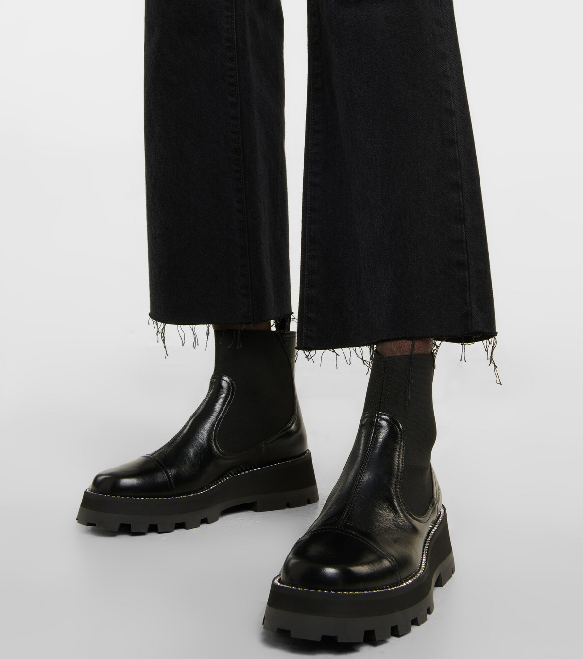JIMMY CHOO 関税込み Clayton embellished Chelsea boots Jimmy Choo - Clayton embellished leather Chelsea boots Jimmy