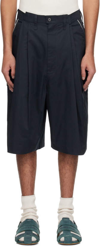 Photo: Camiel Fortgens Navy Twill Cargo Shorts