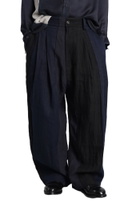 Ziggy Chen Pants In Blue Linen