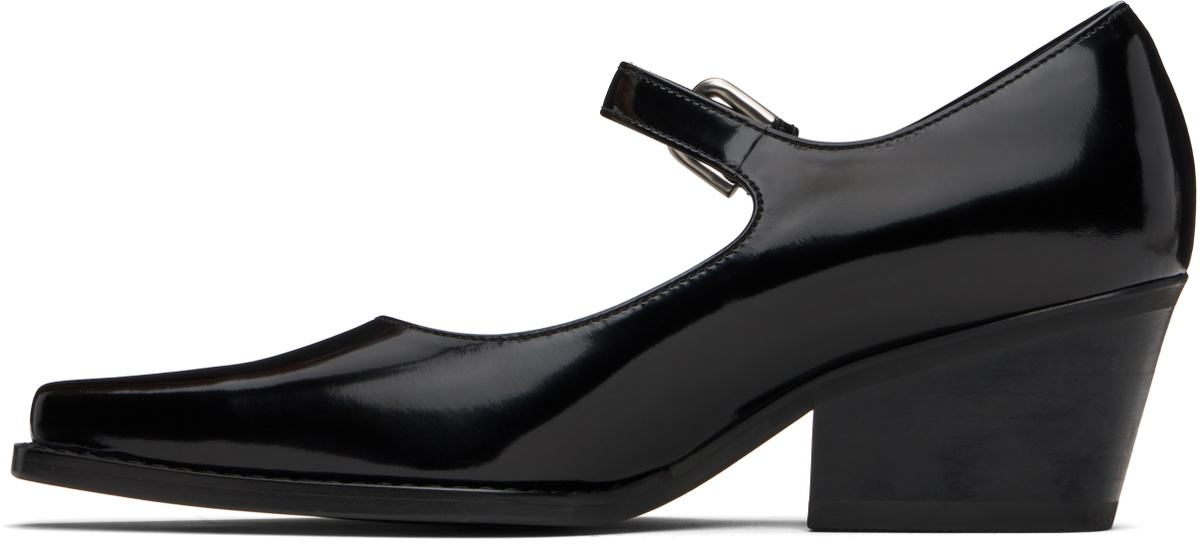 OPEN YY Black Western Mary Jane Heels