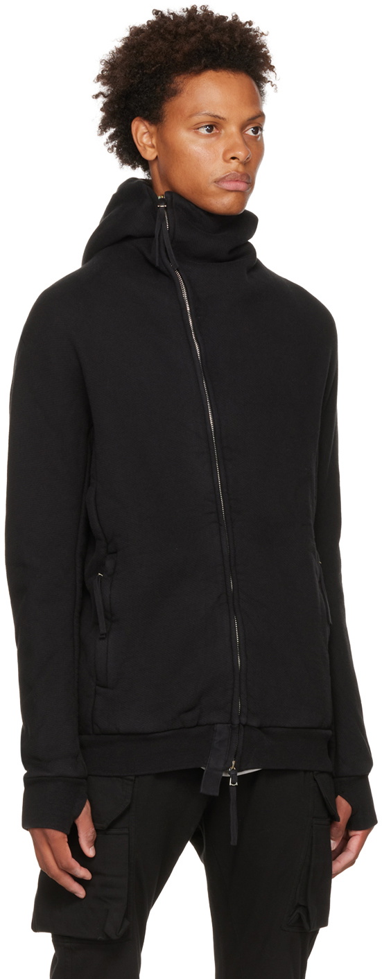 Boris Bidjan Saberi Black Object-Dyed Hoodie Boris Bidjan Saberi