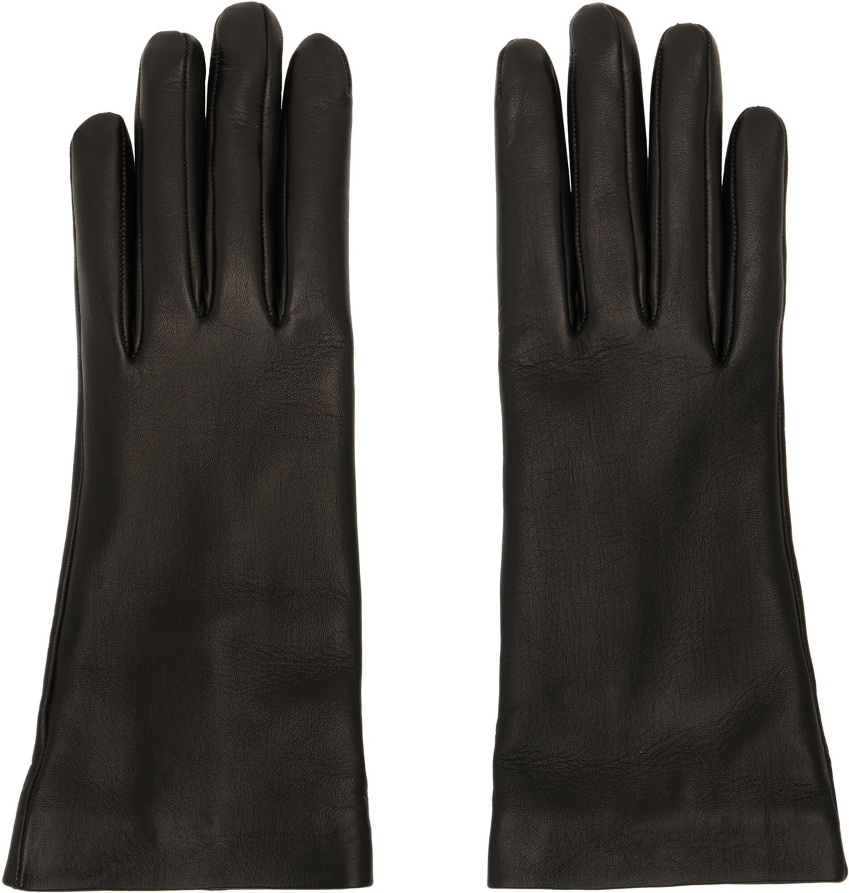 Gianvito Rossi Black Nappa Lux Gloves