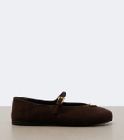 Prada Suede Mary Jane flats