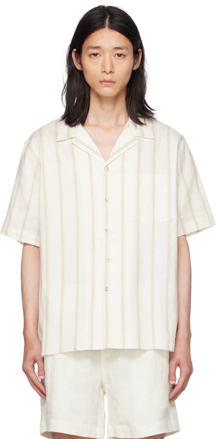 COMMAS Off-White Camp Collar Shirt Commas