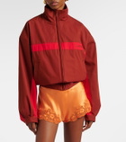 Saint Laurent Lace-trimmed silk crêpe muslin shorts