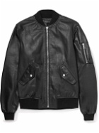 John Elliott - Leather Bomber Jacket - Black