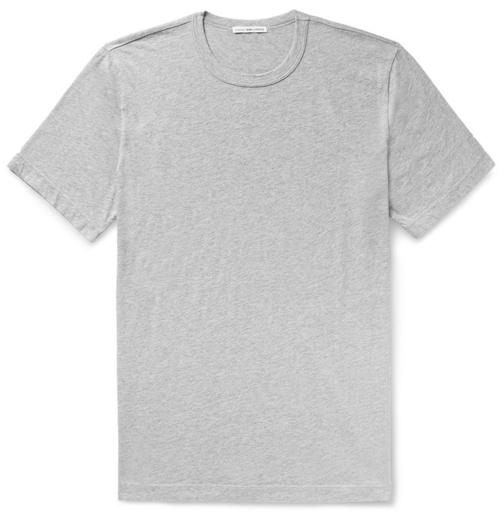 Photo: James Perse - Printed Mélange Combed Cotton-Jersey T-Shirt - Men - Gray