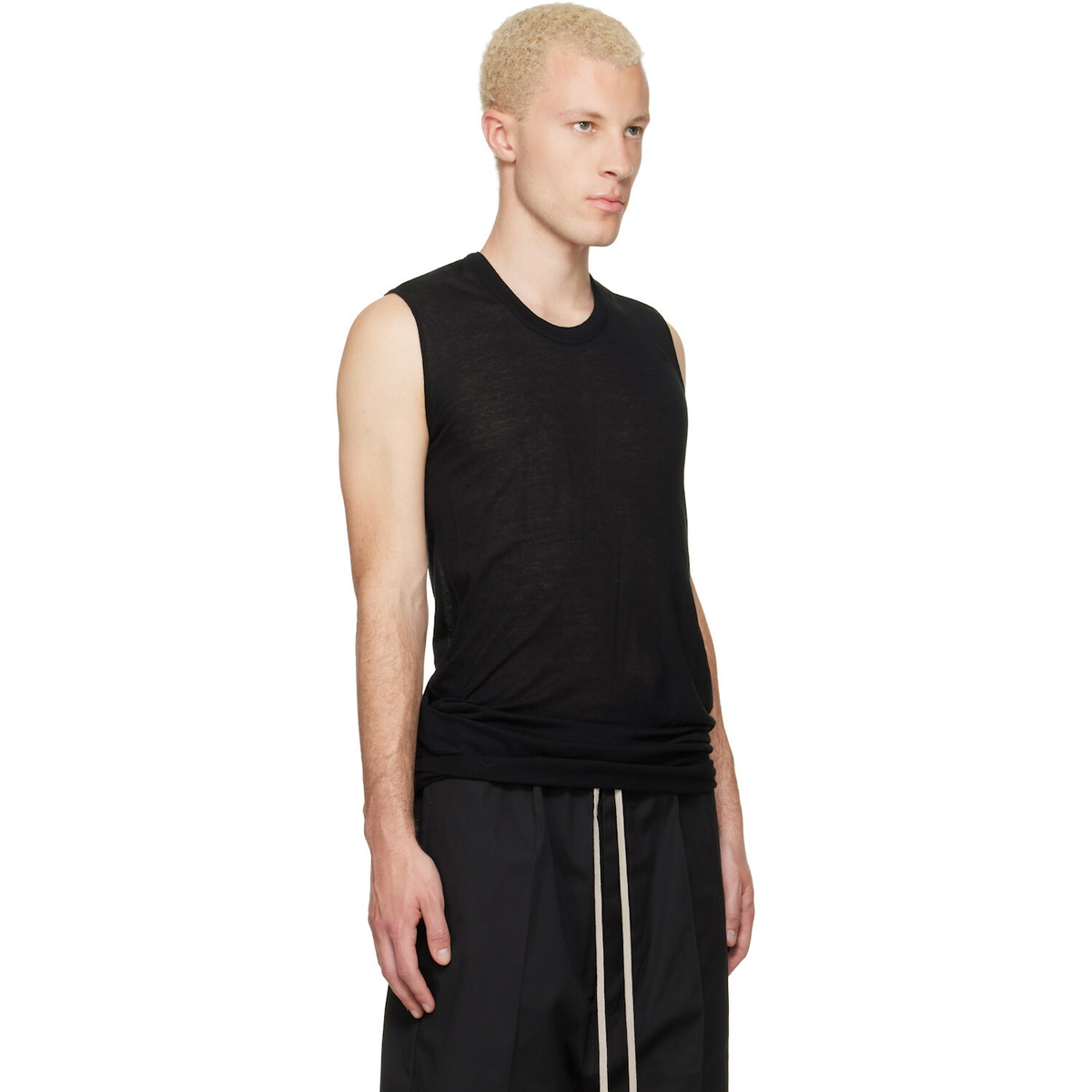 Rick Owens Black Tower Basic SL Tank Top