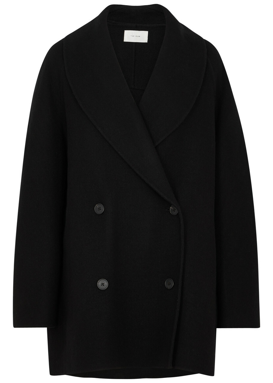 The Row Polli Double-breasted Wool-blend Jacket Black The Row The Row Polli Double-breasted Wool-blend Jacket Black The Row