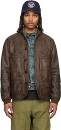 RRL Brown Parkhurst Leather Jacket