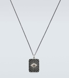 Ileana Makri Evil Eye sterling silver (925/1000) pendant necklace with diamonds