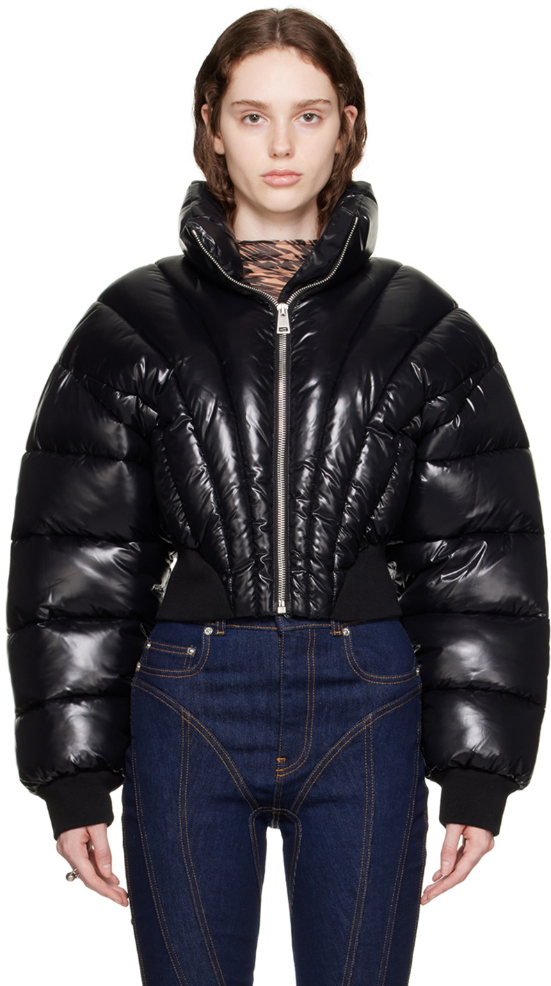 Mugler Black Quilted Puffer Jacket Mugler