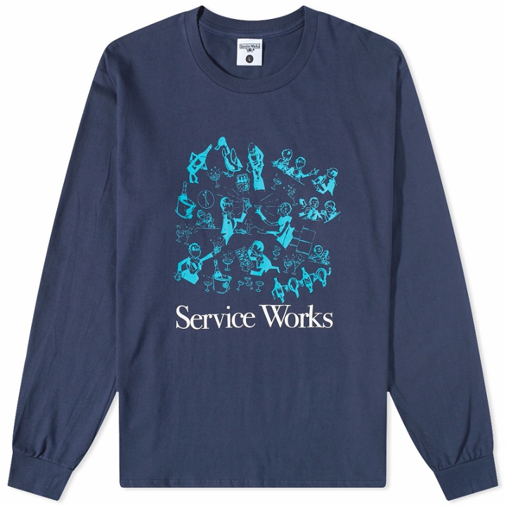 Photo: Service Works Men's Long Sleeve Soirée T-Shirt in Navy