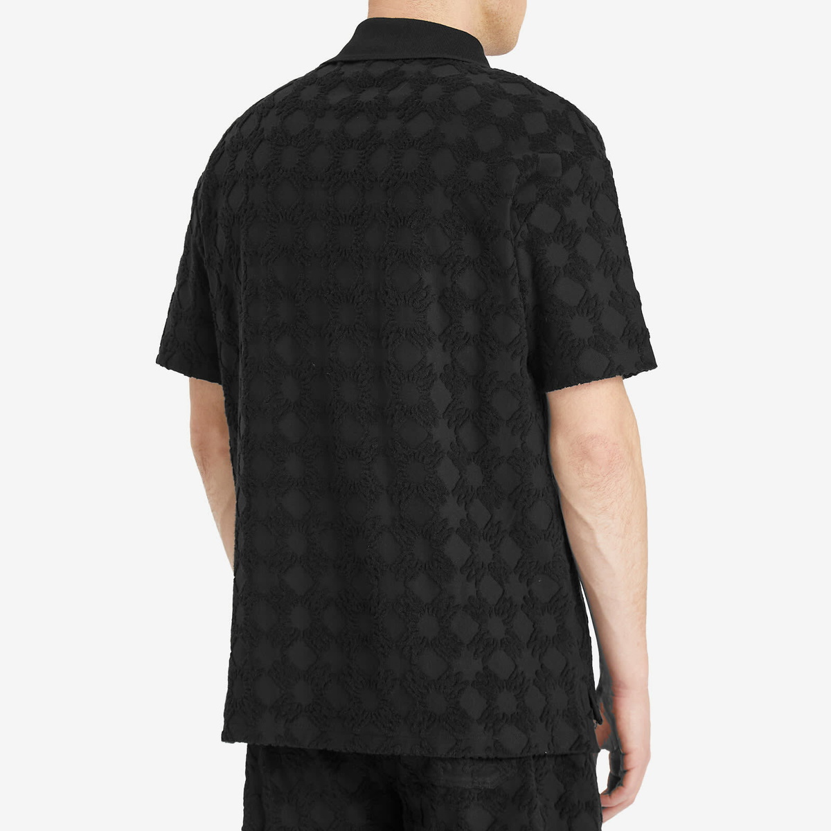 AMIRI Men's MA Quad Toweling Polo in Black