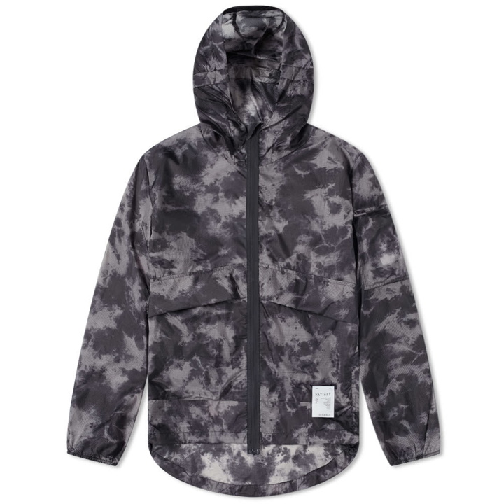 Photo: Satisfy Packable Windbreaker Grey Tie-Dye