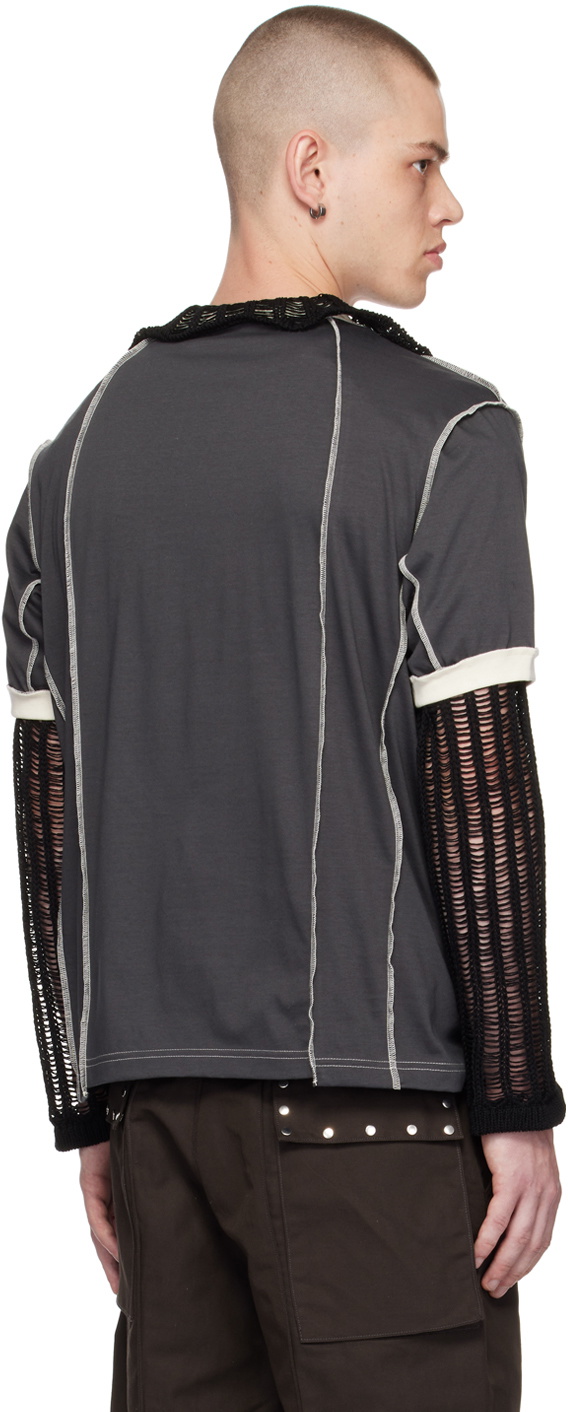 NVRFRGT Gray Crewneck T-Shirt