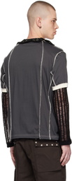 NVRFRGT Gray Crewneck T-Shirt