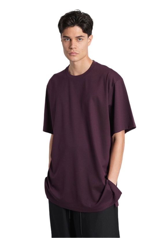 Photo: Y-3 T-shirt In Bordeaux Wool And Polyester