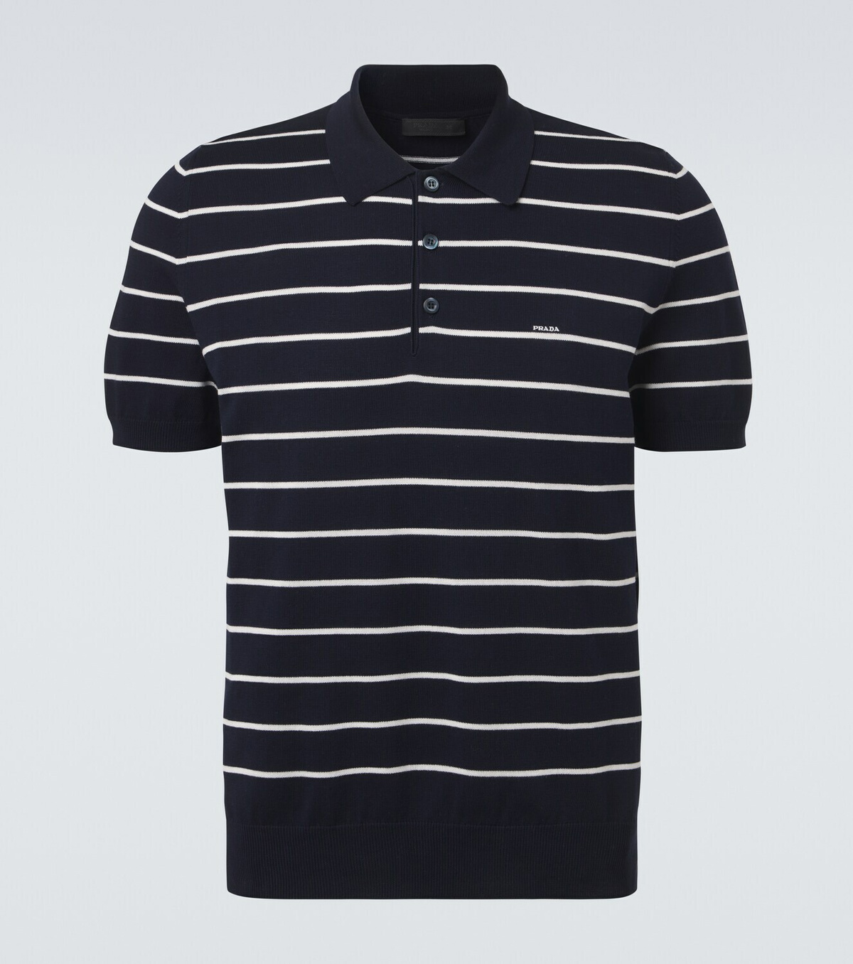 Prada Striped cotton polo shirt