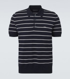 Prada Striped cotton polo shirt