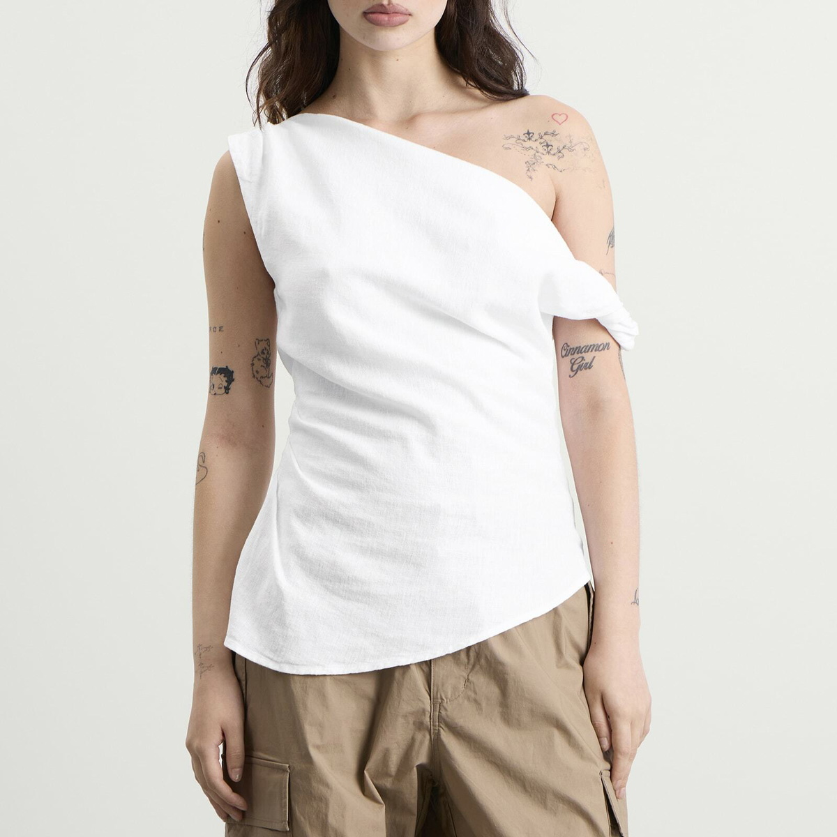 TALA Women's Soft Linen Top in Ivory