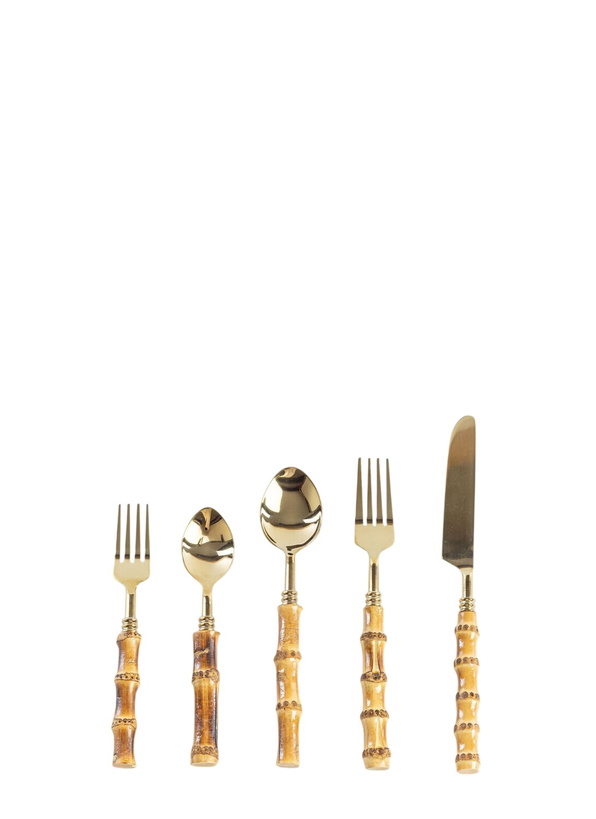 Photo: Les-Ottomans Set Of Five Bamboo Cutlery Set