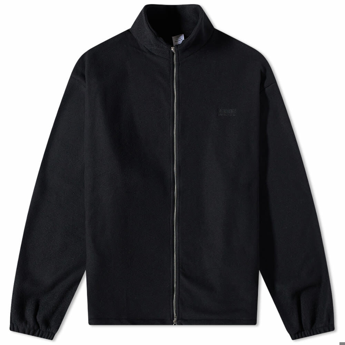 Vetements Men's Fleece Zip Up Jacket in Black Vetements