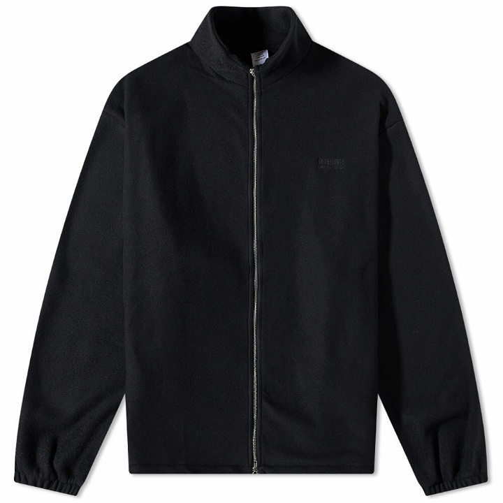 Photo: Vetements Men's Fleece Zip Up Jacket in Black