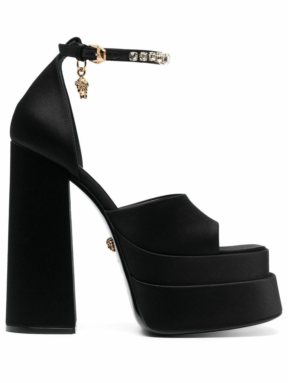 VERSACE - Satin Platform Sandals Versace