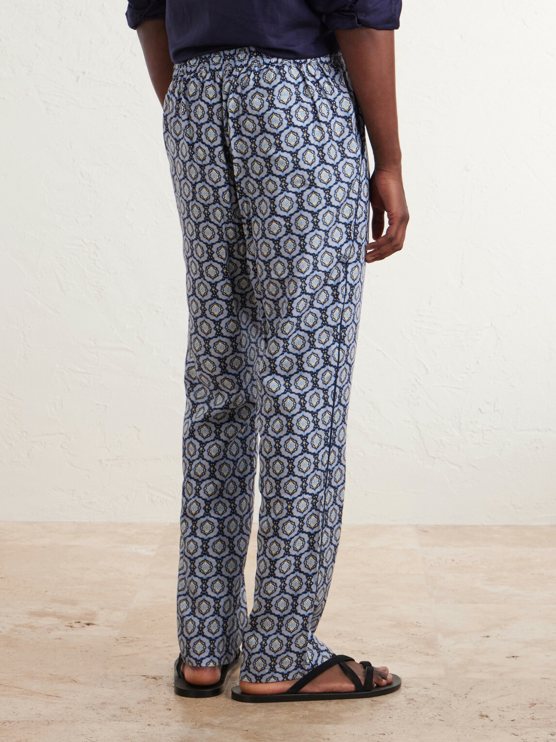 Orlebar Brown - Alfred Straight-Leg Printed Lyocell-Satin Trousers - Blue