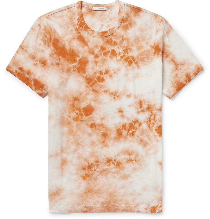 Photo: James Perse - Tie-Dyed Combed Cotton-Jersey T-Shirt - Orange