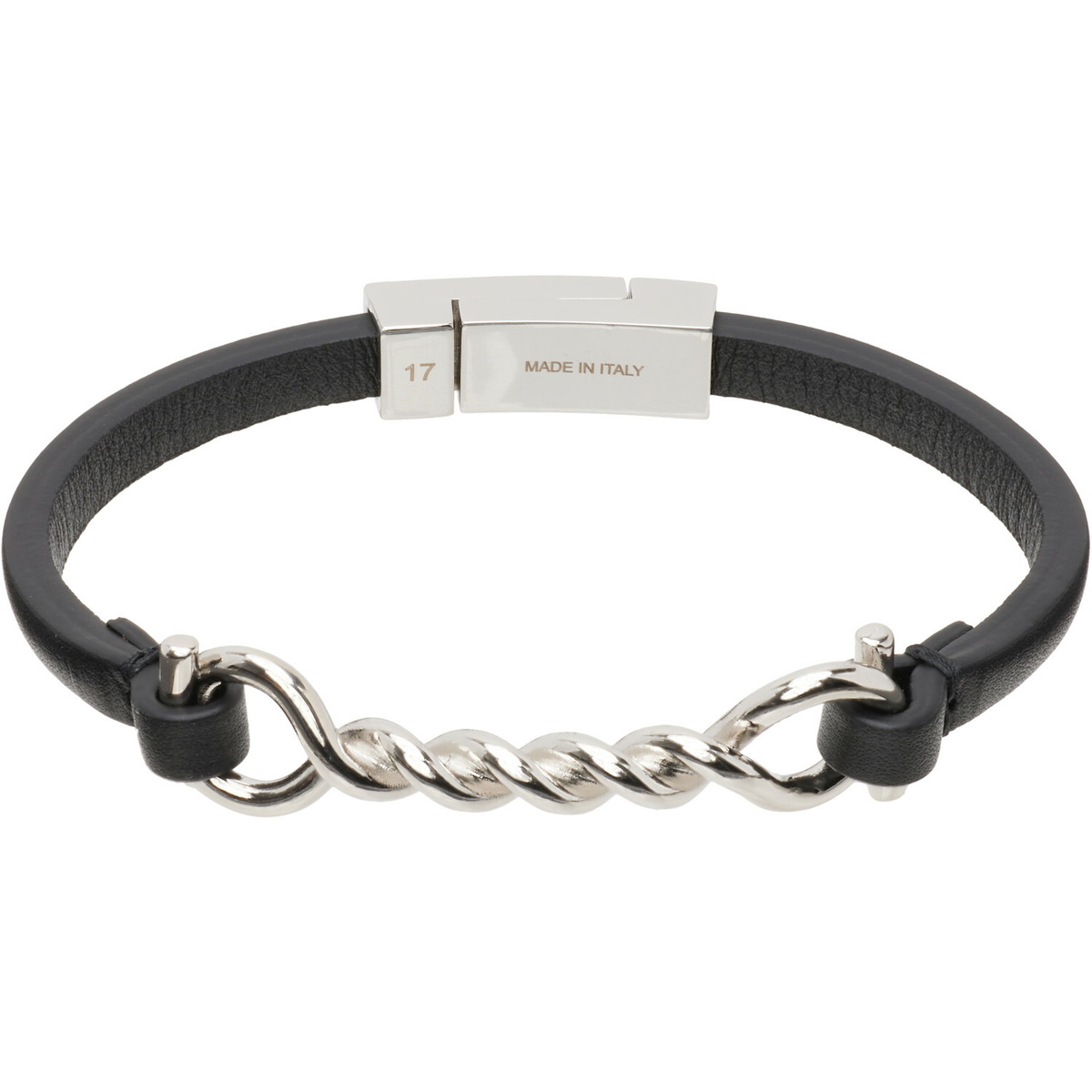 Ferragamo Gancini Leather Bracelet