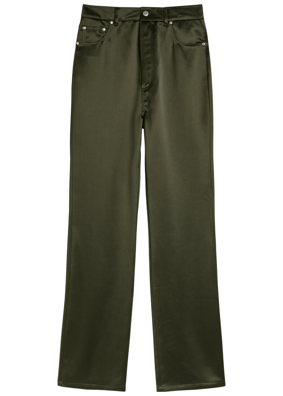 パンツ Nanushka Leena Pant Nanushka Leena high-waist straight-leg Trousers | Neutrals