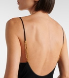 Saint Laurent Cassandre chain-detail jersey camisole
