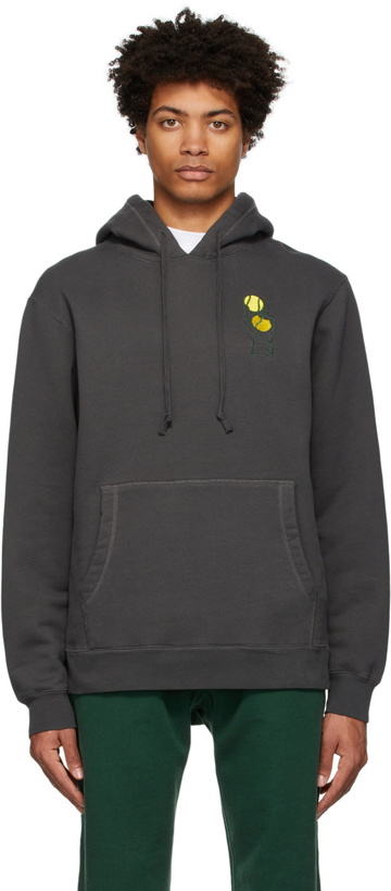 Photo: Palmes Grey John Heavy Hooded Sweatshirt